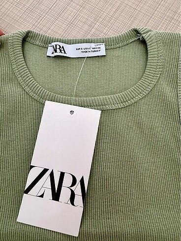 zara haki crop atlet