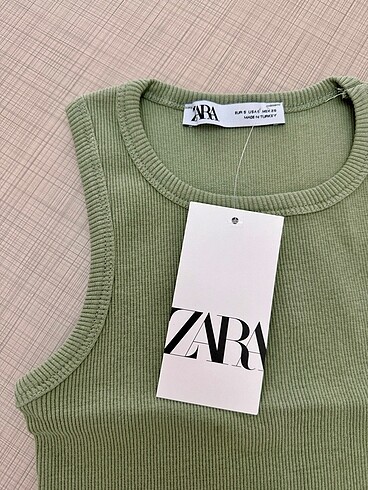 m Beden zara haki crop atlet