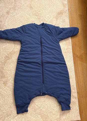 Erkek Çocuk Mavi Fermuarlı Uzun Kollu Pijama
