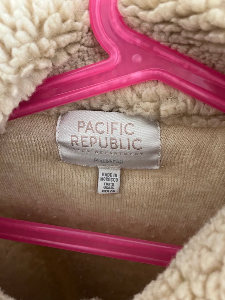 pull&bear peluş mont ceket - Görsel 2