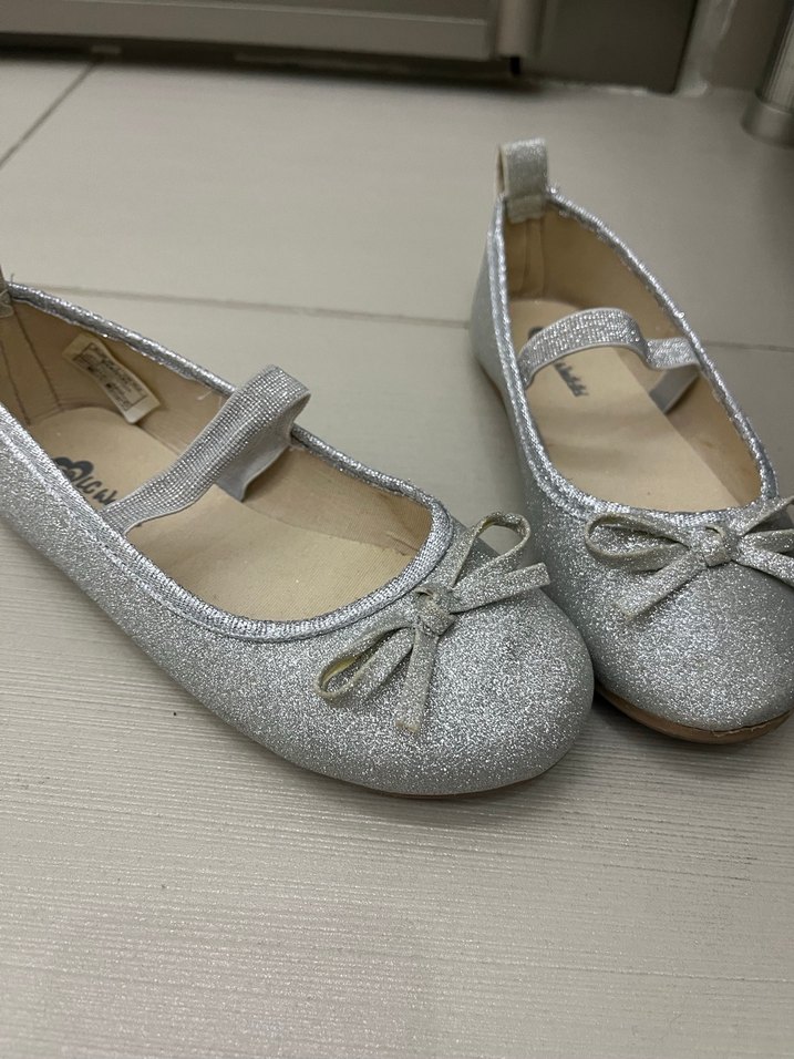 Kız Çocuk Gri Simli Babet Ayakkabı - Görsel 2