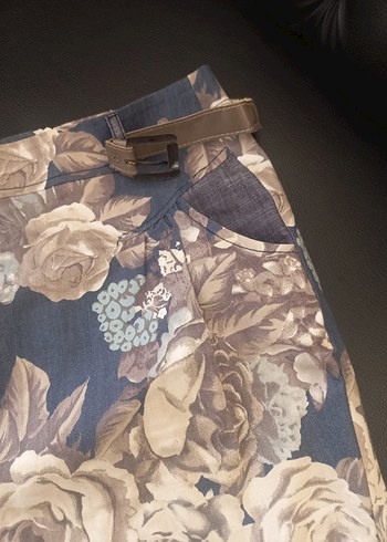 Desenli Kemerli Hamile Midi Etek s.m uyumlu - Görsel 2