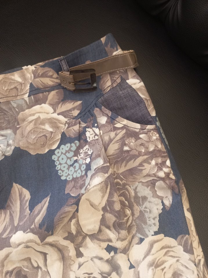 Desenli Kemerli Hamile Midi Etek s.m uyumlu - Görsel 2