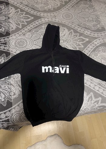 Mavi Jeans Siyah Kapusonlu Sweatshirt