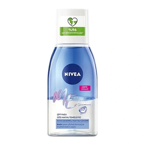 nivea çift fazlı göz makyaj temizleyici