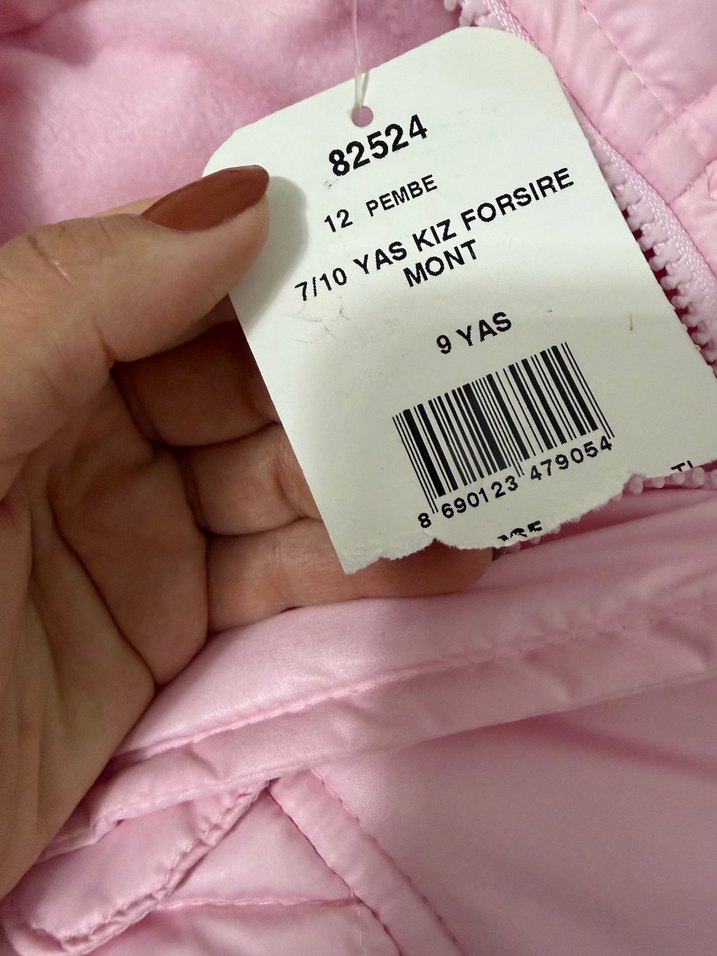 Pembe Kız Çocuk Mont - Görsel 4