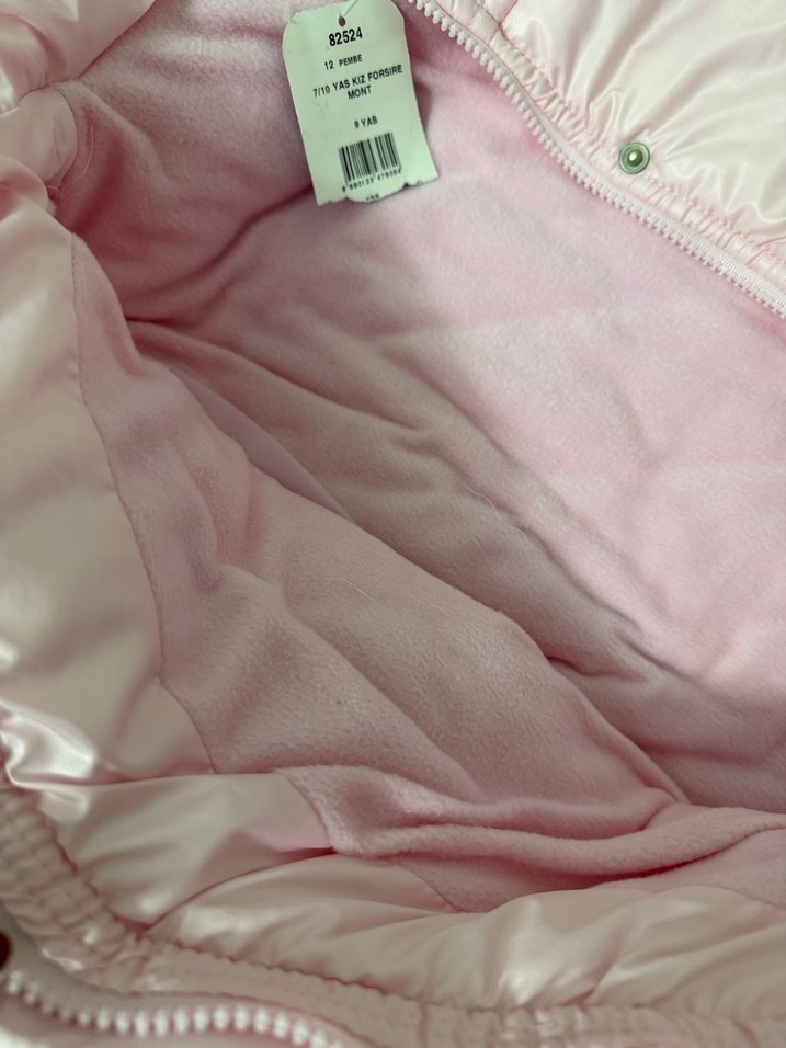 Pembe Kız Çocuk Mont - Görsel 3