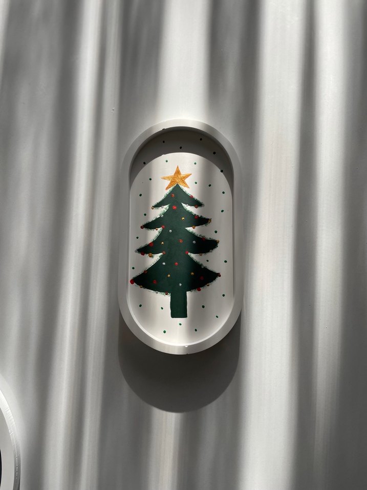 Yılbaşı Temalı Dekoratif Tabak - Görsel 4