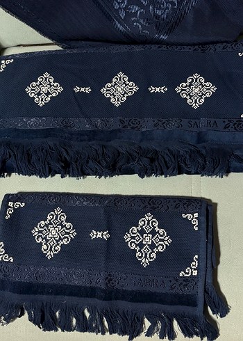 4 köşe işlenmiş etamin seccade seti - Görsel 2