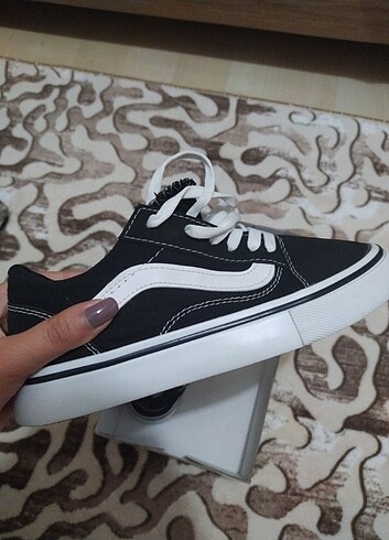 38 Beden Vans Siyah Sneaker Ayakkabı