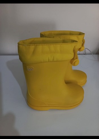 Sarı Erkek Çocuk Lastik Bot Velcro