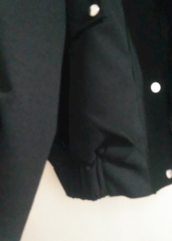 Düğmeli Siyah Midi Kadın Ceket - Görsel 3