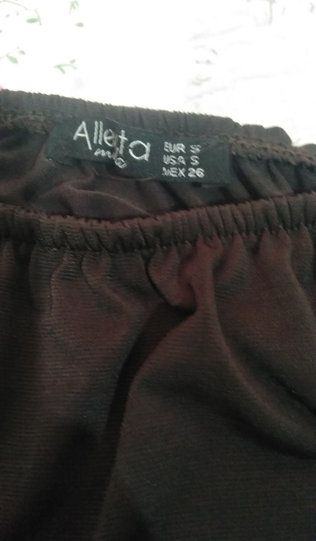 Kadın kahve Uzun Kollu Gotik Bluz - Görsel 3