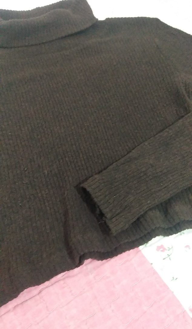 Kahverengi Boğazlı Kadın Kazak - Görsel 2