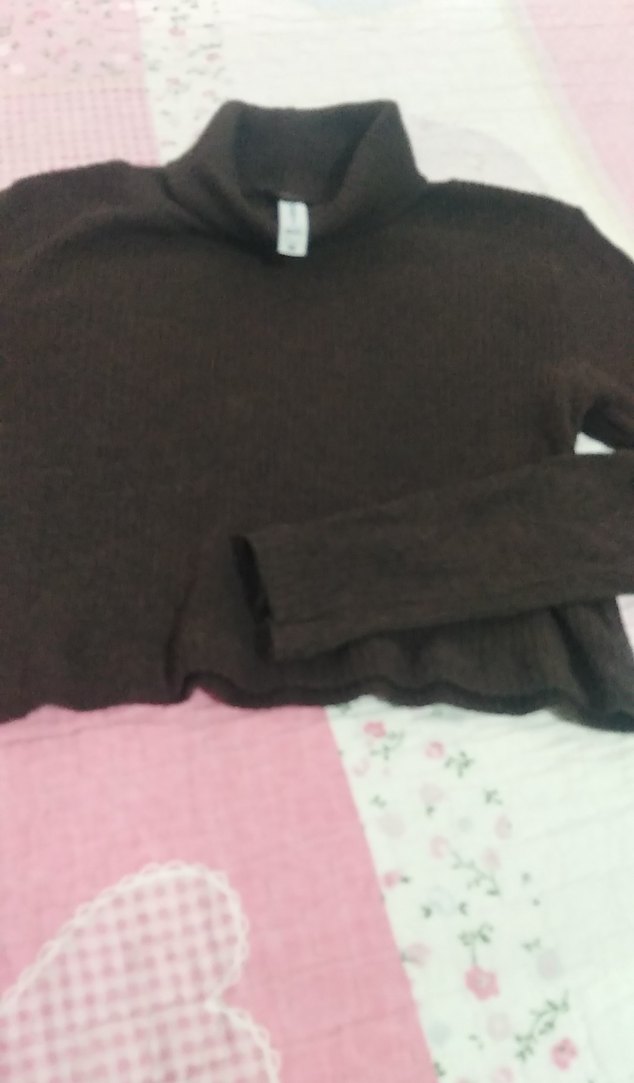 Kahverengi Boğazlı Kadın Kazak - Görsel 5