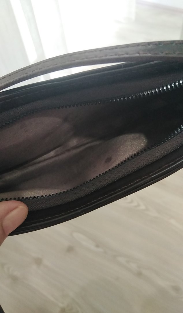 Klasik bordoı Deri Tokalı Kadın Çanta - Görsel 5