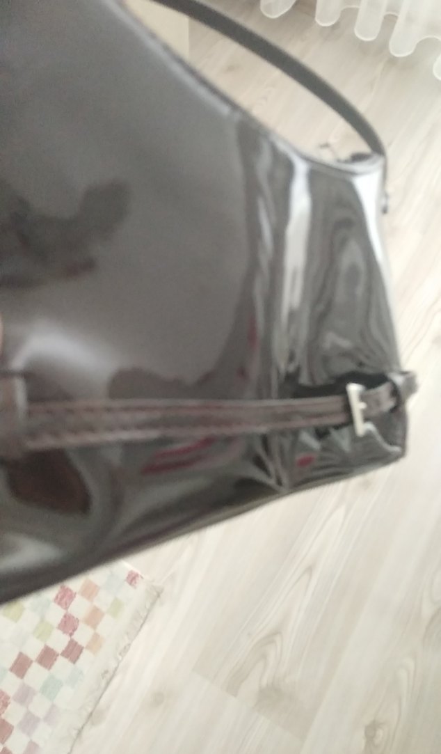 Klasik bordoı Deri Tokalı Kadın Çanta - Görsel 3