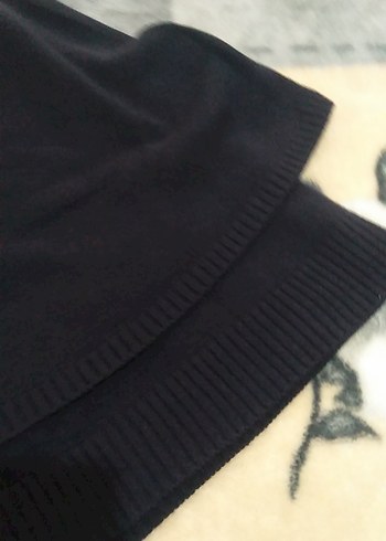 Lacivert Örgü Kadın Midi panço - Görsel 9