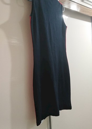 Kolsuz V Yaka Spor Midi Elbise - Görsel 7