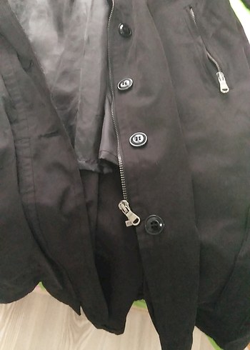 Siyah Uzun Goth Trençkot - Görsel 10