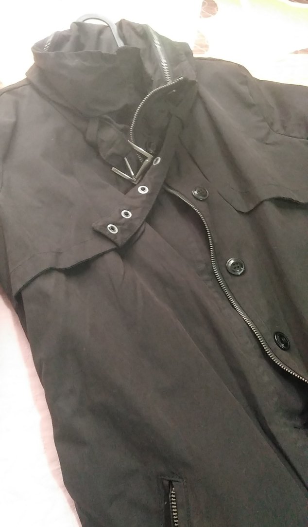 Siyah Uzun Goth Trençkot - Görsel 4