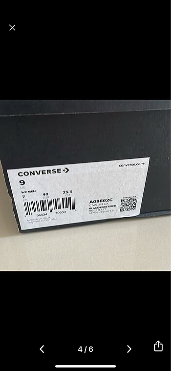 40 Beden Converse All Stat Chuck Taylor Cherry