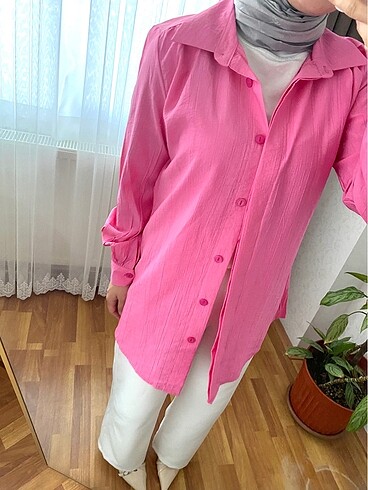 Pembe bürümcük gömlek