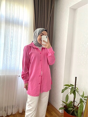 Pembe bürümcük gömlek