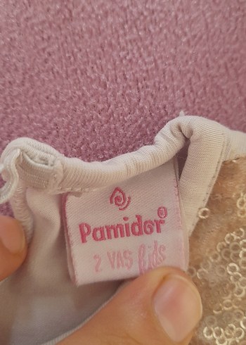 18-24 Ay Beden Beyaz Kız Çocuk Payetli Baskılı Tişört