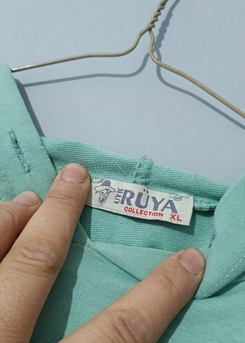 Kadın Açık Yeşil Kapüşonlu Sweatshirt - Görsel 4