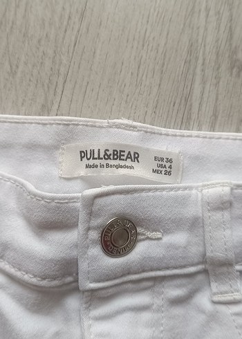 Beyaz Kadın Pamuklu Midi Kot Pantolon - Görsel 2