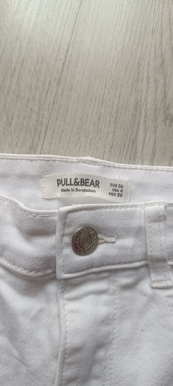 Beyaz Kadın Pamuklu Midi Kot Pantolon - Görsel 2