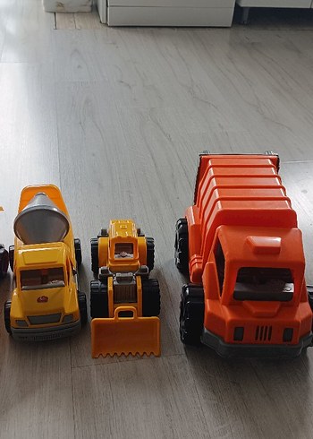 Renkli Sarı Oyuncak İnşaat Araçları Seti - Görsel 4