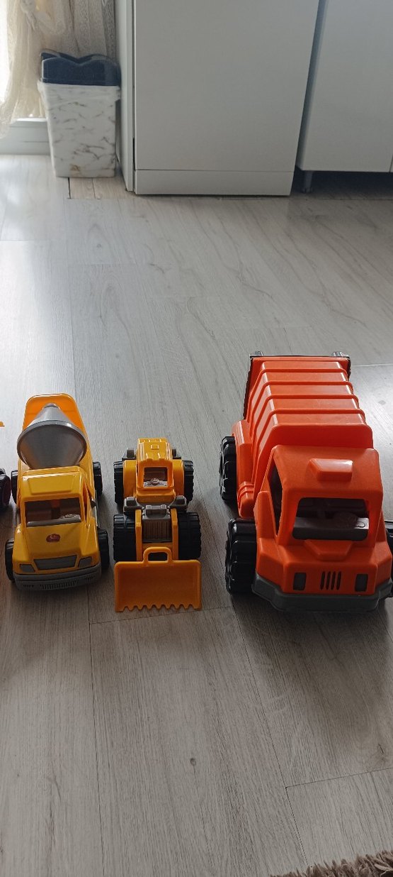 Renkli Sarı Oyuncak İnşaat Araçları Seti - Görsel 4