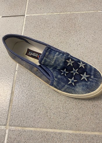 Kadın Mavi Denim Bağcıksız Espadril - Görsel 2