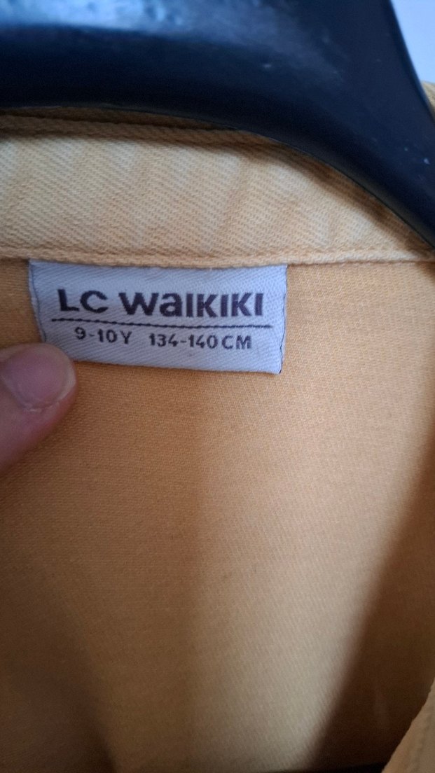 Bej Düğmeli Uzun Kollu çocuk Gömlek - Görsel 2