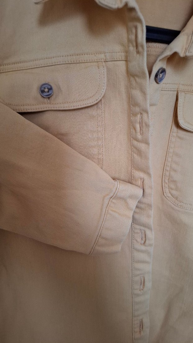 Bej Düğmeli Uzun Kollu çocuk Gömlek - Görsel 4