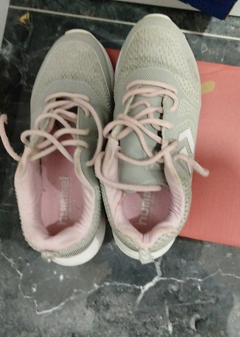 Hummel Gri Pembe Bagcikli Spor Ayakkabi Rahat Ve Sik