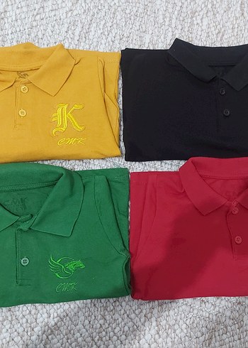 Erkek Çocuk Renkli uzun Kollu Polo Tişört