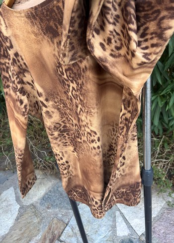 38 Beden kahverengi Renk Leopar Bluz