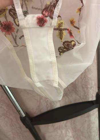 Nakışlı Beyaz Bodysuit - Görsel 5