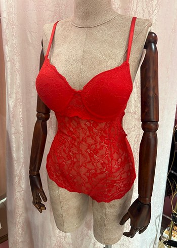 Kırmızı Bodysuit - Görsel 6