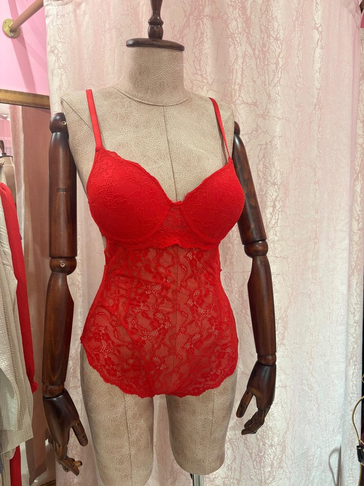 Kırmızı Bodysuit - Görsel 3