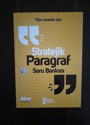 Stratejik paragraf soru Bankası Aker Kartal