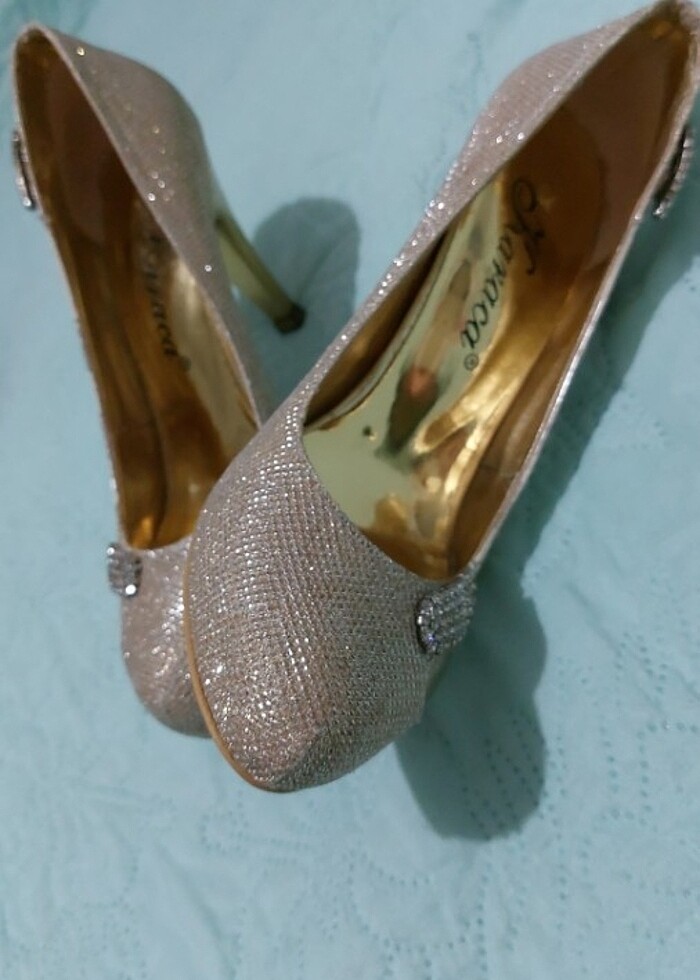 Altin sarisi taski ayakabi - Görsel 5