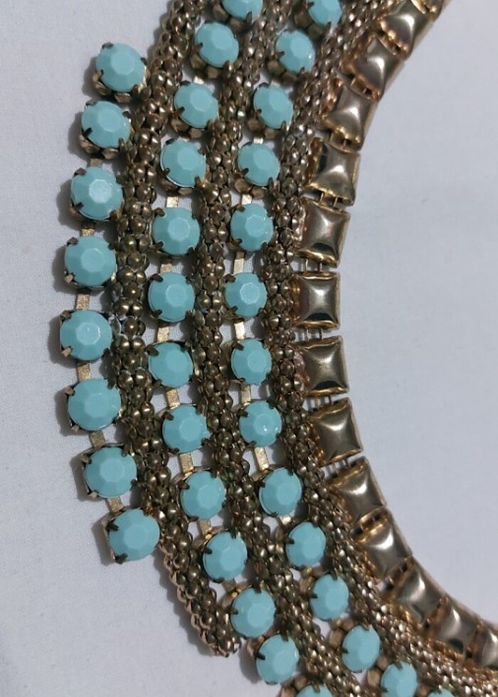 Turkuaz taşlı kolye - Görsel 2