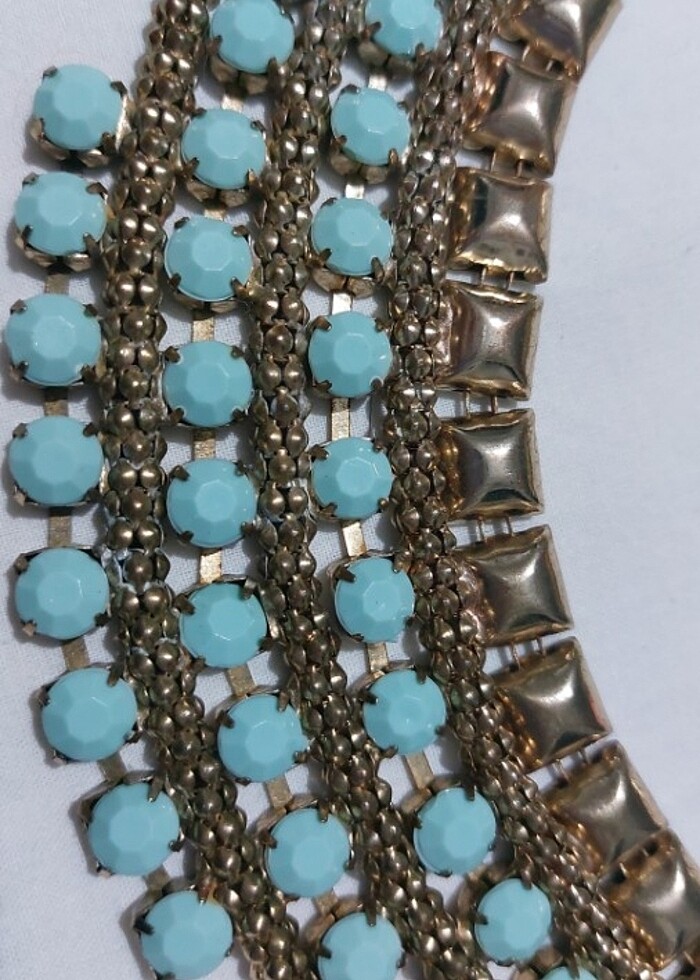 Turkuaz taşlı kolye - Görsel 3