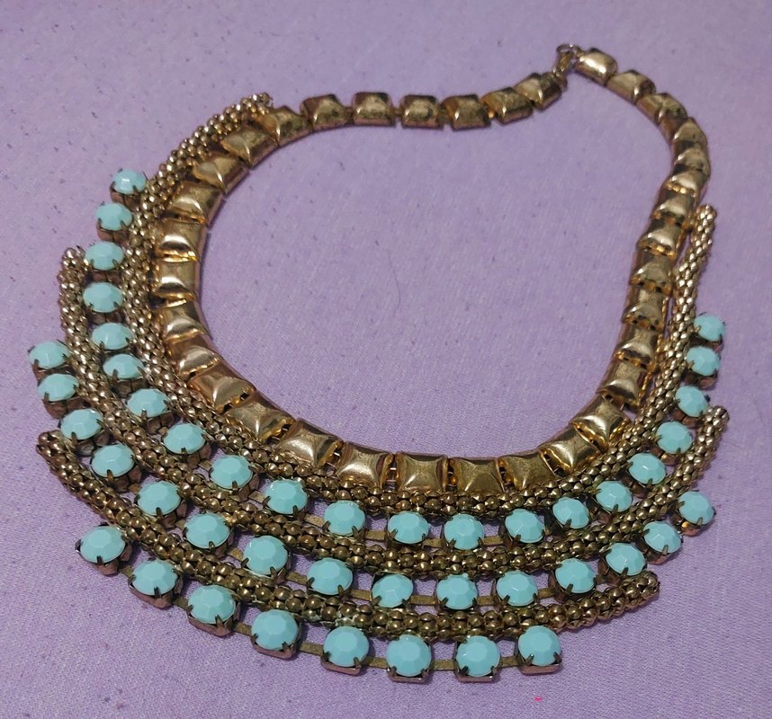 Turkuaz taşlı kolye - Görsel 5