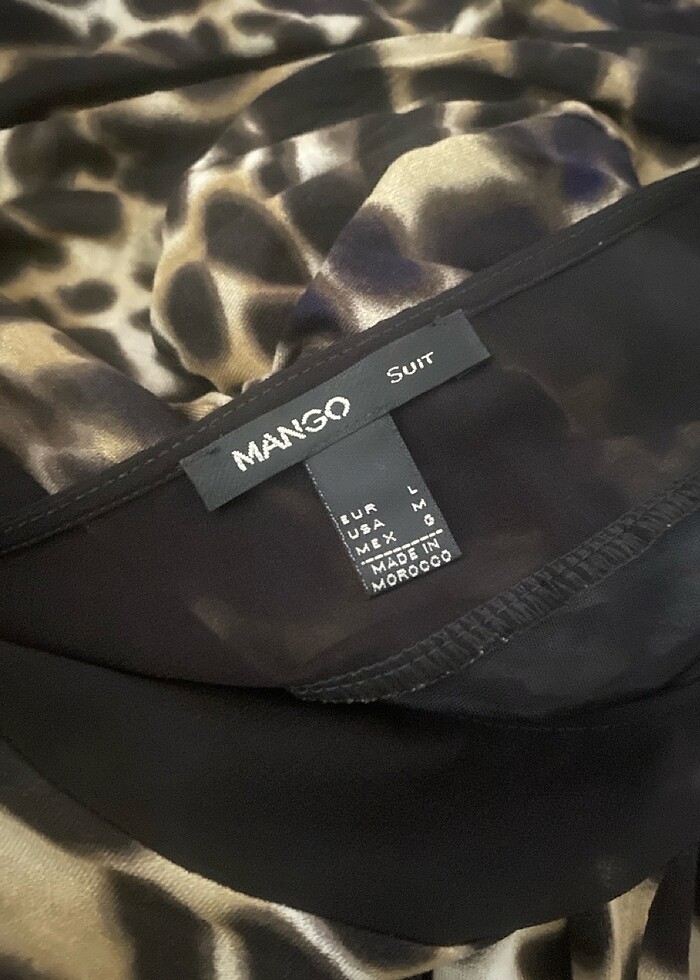 Leopar bol döküm elbise - Görsel 3