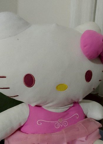 Hello Kitty Pembe Fiyonklu Peluş hello City 80 cm